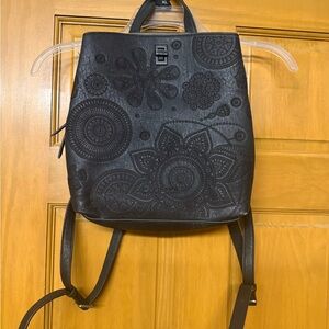 Desigual Embossed Black Backpack